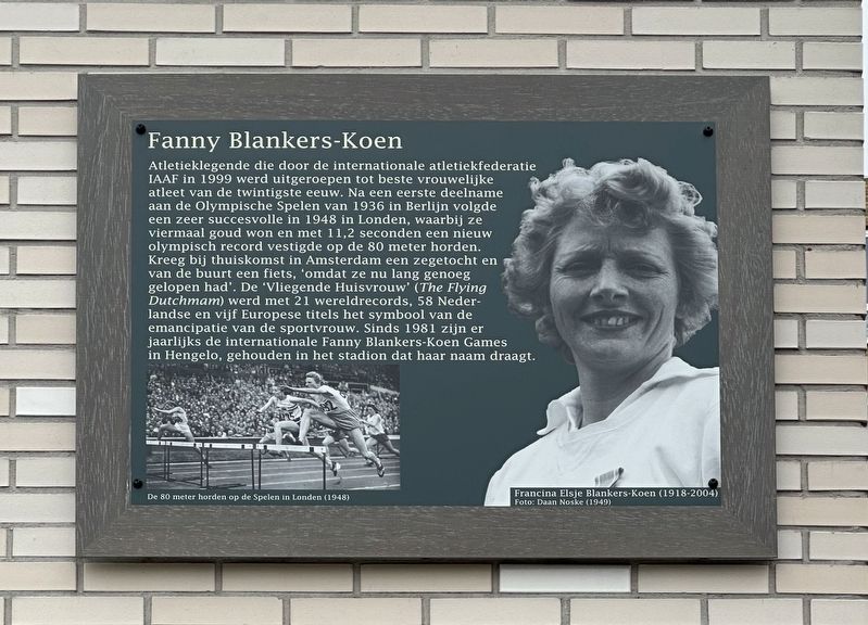 Fanny Blankers-Koen Marker image. Click for full size.
