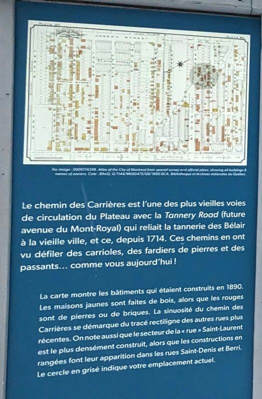 L’Ancien Chemin Des Carrieres Marker (panel 2). Click for full size. L’Ancien Chemin Des Carrieres Marker (panel 2) image. Click for full size.