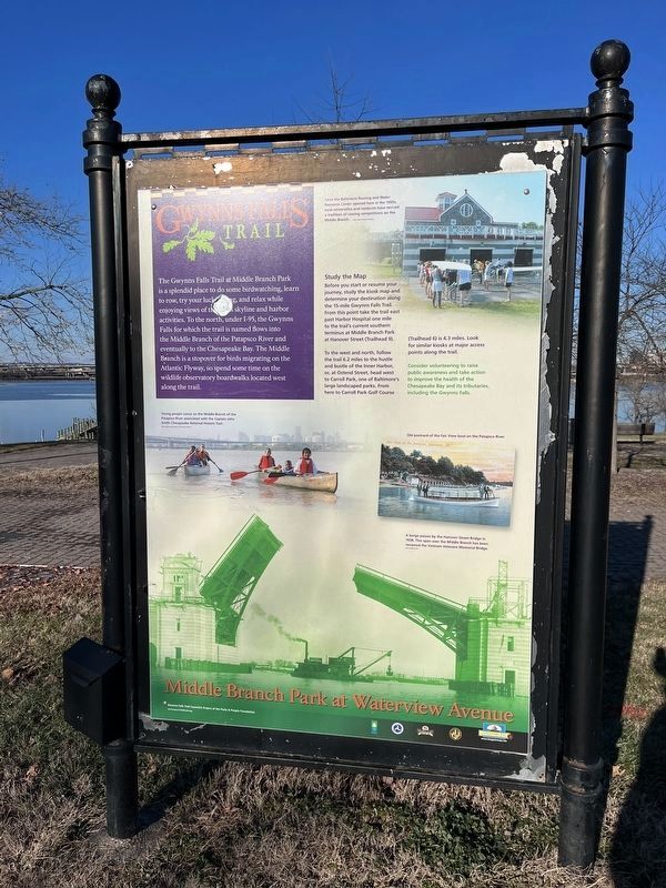 Gwynns Falls Trail Marker. Click for full size. Gwynns Falls Trail Marker image. Click for full size.