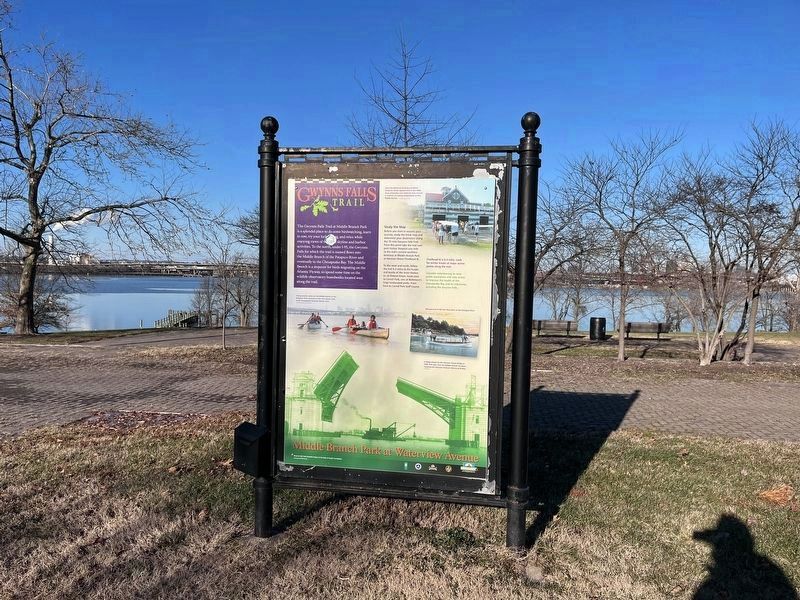 Gwynns Falls Trail Marker. Click for full size. Gwynns Falls Trail Marker image. Click for full size.
