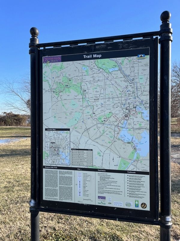 Gwynns Falls Trail Marker. Click for full size. Gwynns Falls Trail Marker image. Click for full size.