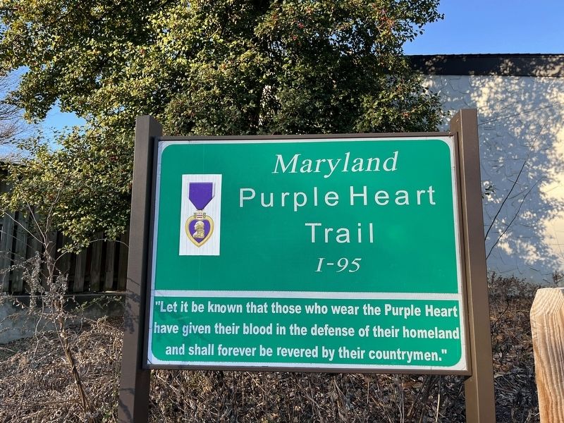 Maryland Purple Heart Trail Marker image. Click for full size.