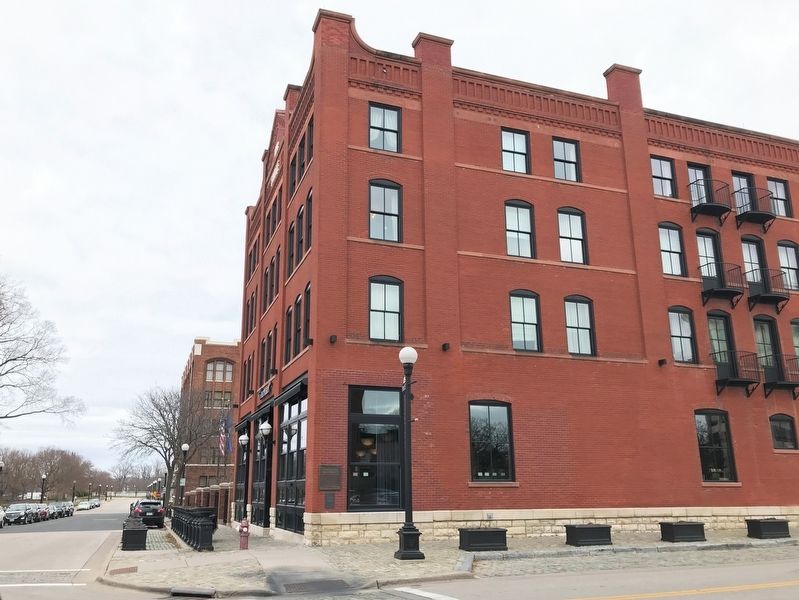 First Building in La Crosse Marker image. Click for full size.