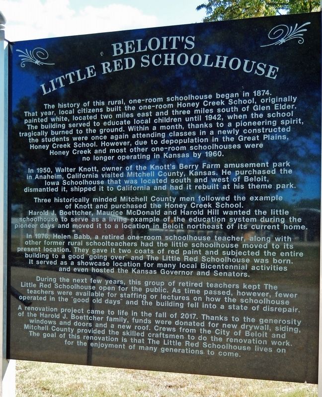 Beloit's Little Red Schoolhouse Marker image. Click for full size.