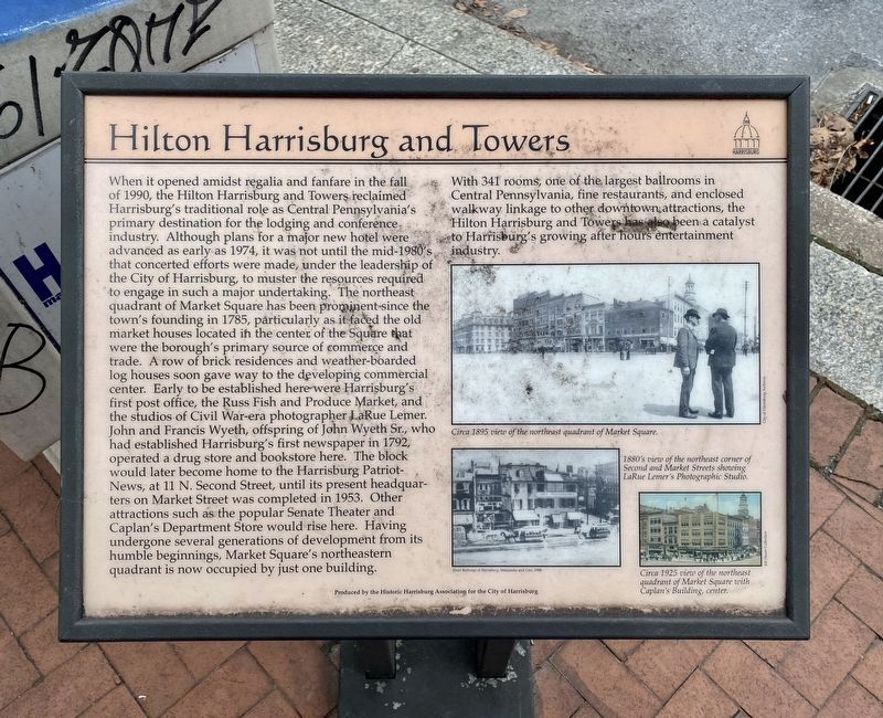 Hilton Harrisburg and Towers Marker. Click for full size. Hilton Harrisburg and Towers Marker image. Click for full size.