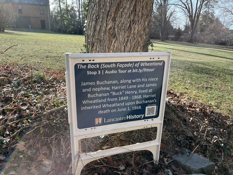 The Back (South Façade) of Wheatland Marker. Click for full size. The Back (South Façade) of Wheatland Marker image. Click for full size.