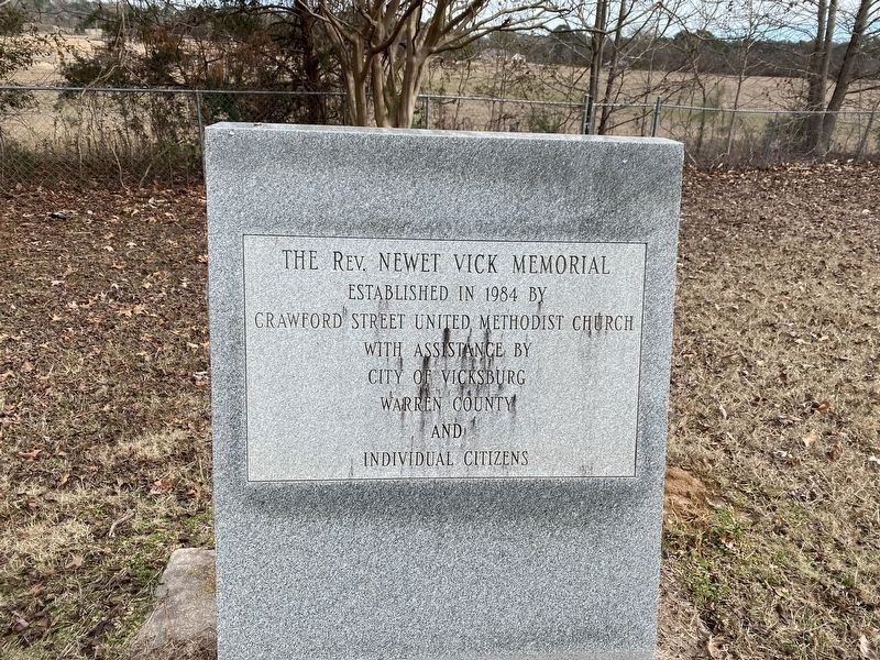 The Rev. Newet Vick Memorial image. Click for full size.