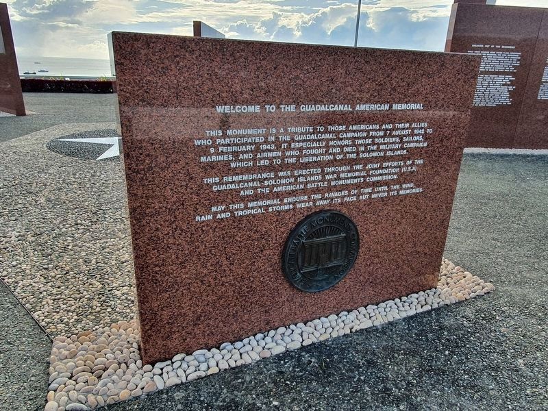 Guadalcanal American Memorial. Click for full size. Guadalcanal American Memorial image. Click for full size.