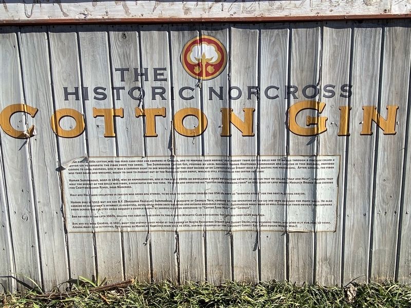 The Historic Norcross Cotton Gin Marker image. Click for full size.