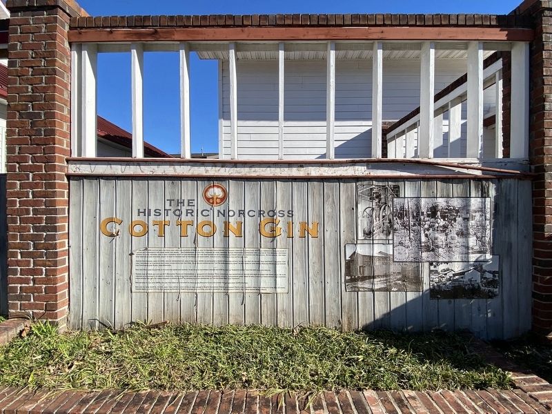 The Historic Norcross Cotton Gin Marker image. Click for full size.
