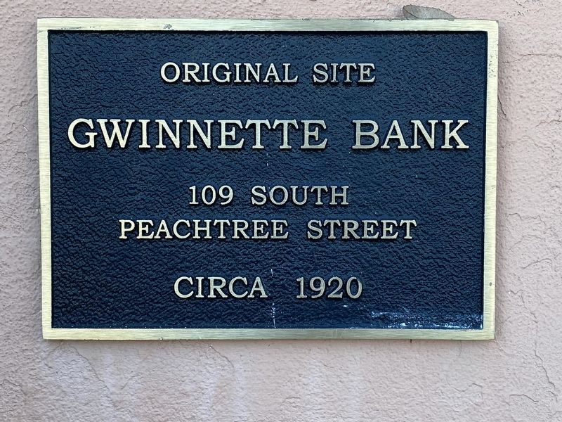 Original Site - Gwinnette Bank Marker image. Click for full size.