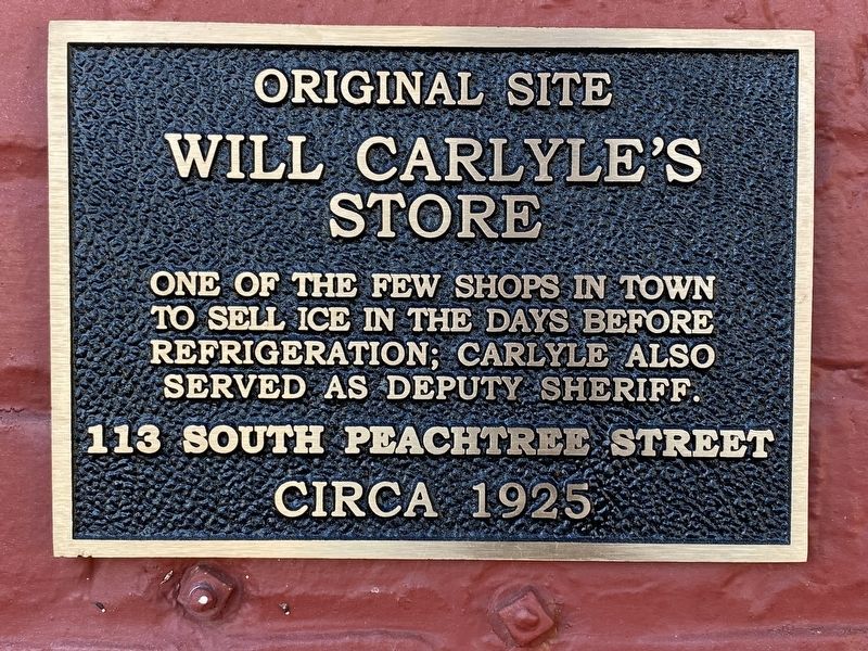 Original Site - Will Carlyle's Store Marker image. Click for full size.