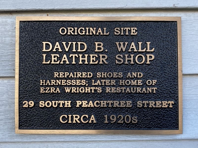 Original Site - David B. Wall Leather Shop Marker image. Click for full size.