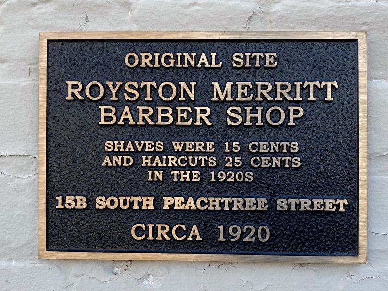 Original Site - Royston Merritt Barber Shop Marker image. Click for full size.