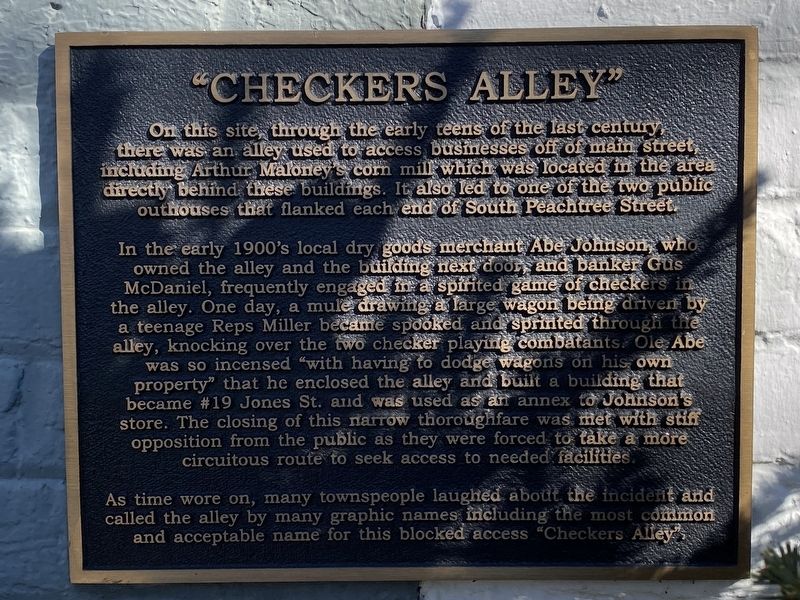 "Checkers Alley" Marker image. Click for full size.