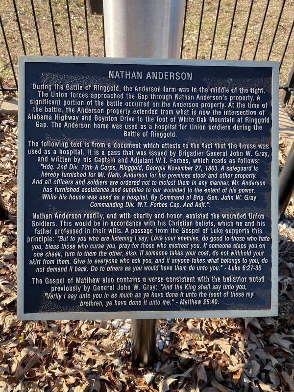Nathan Anderson Marker. Click for full size. Nathan Anderson Marker image. Click for full size.