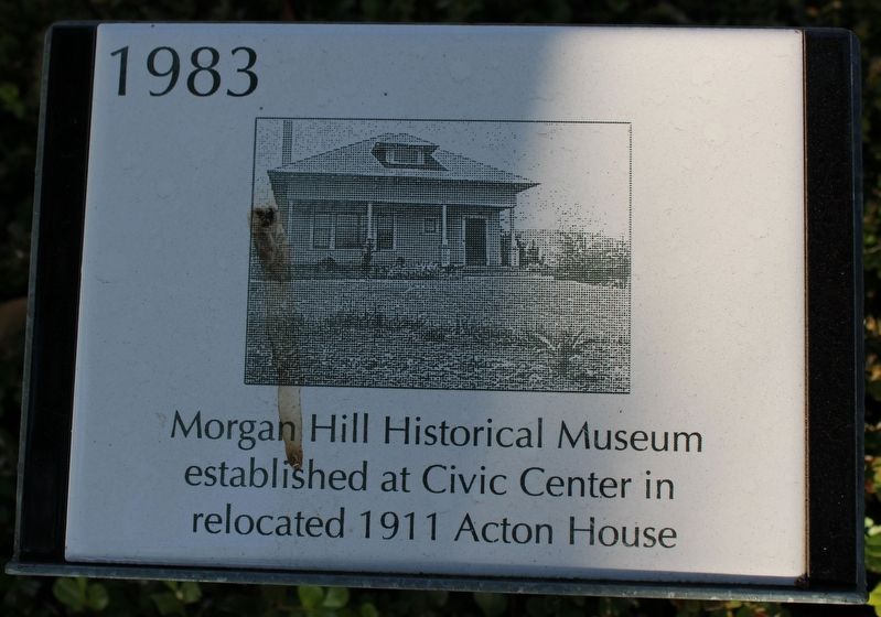 Morgan Hill Historical Museum Marker image. Click for full size.