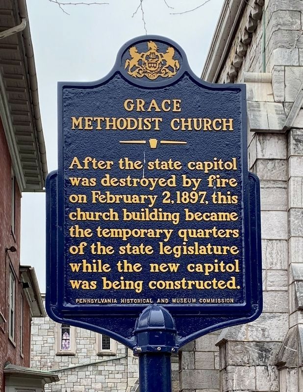 Grace Methodist Church Marker image. Click for full size.