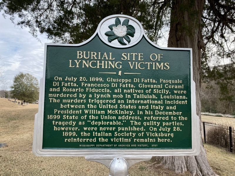 Burial Site of Lynching Victims Marker image. Click for full size.