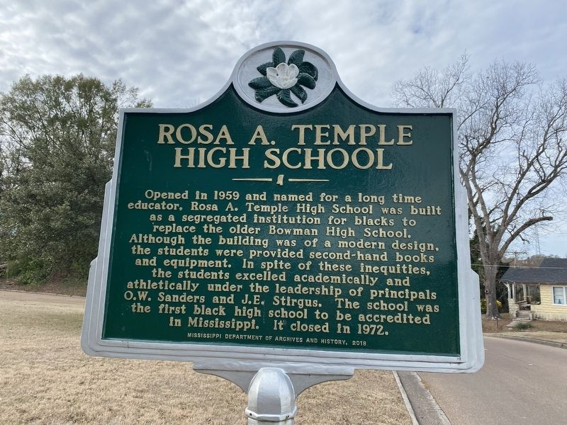 Rosa A. Temple High School Marker image. Click for full size.