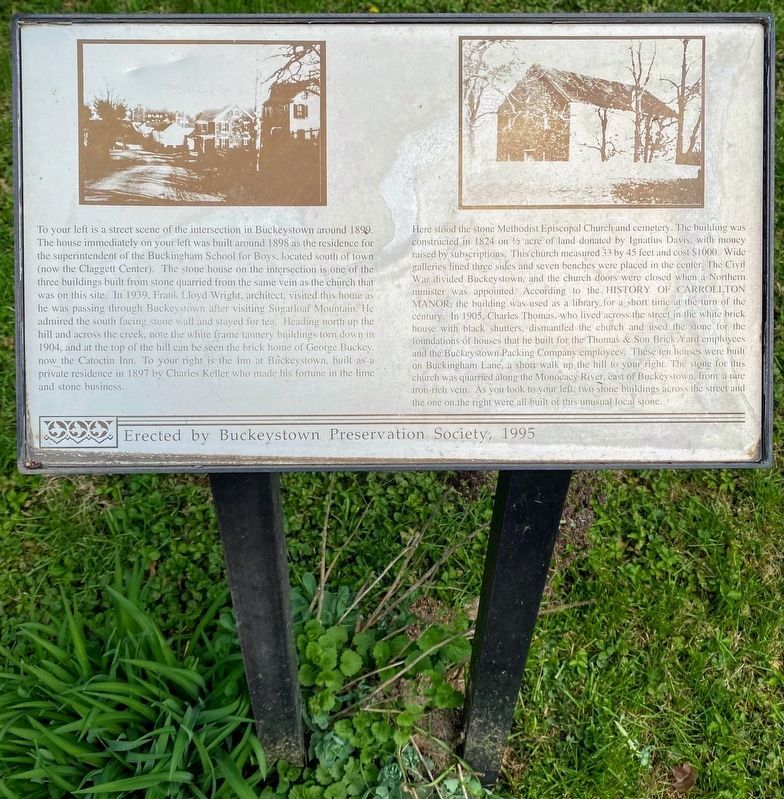 Site of Buckeystown Methodist Episcopal Church Marker image. Click for full size.