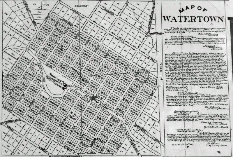 Marker detail: Map of Watertown image. Click for full size.
