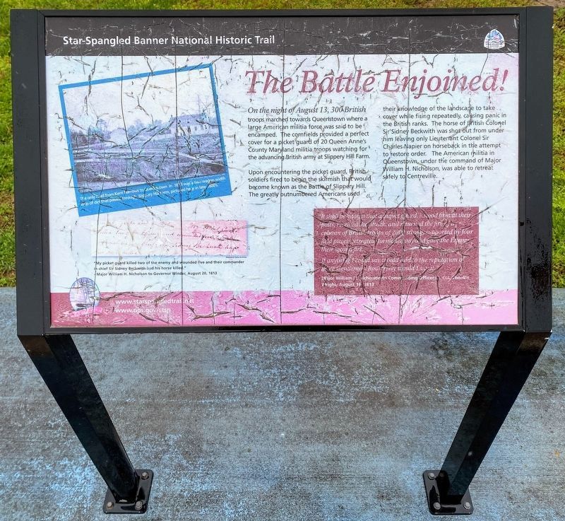 The Battle Enjoined! Marker image. Click for full size.
