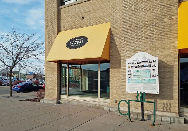 Marker at the southwest corner of Midtown Global Market image. Click for full size.