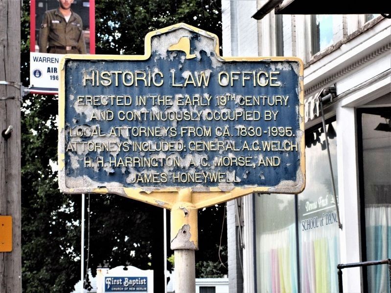Historic Law Office Marker. Click for full size. Historic Law Office Marker image. Click for full size.