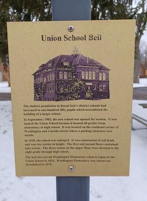 Union School Bell Marker. Click for full size. Union School Bell Marker image. Click for full size.