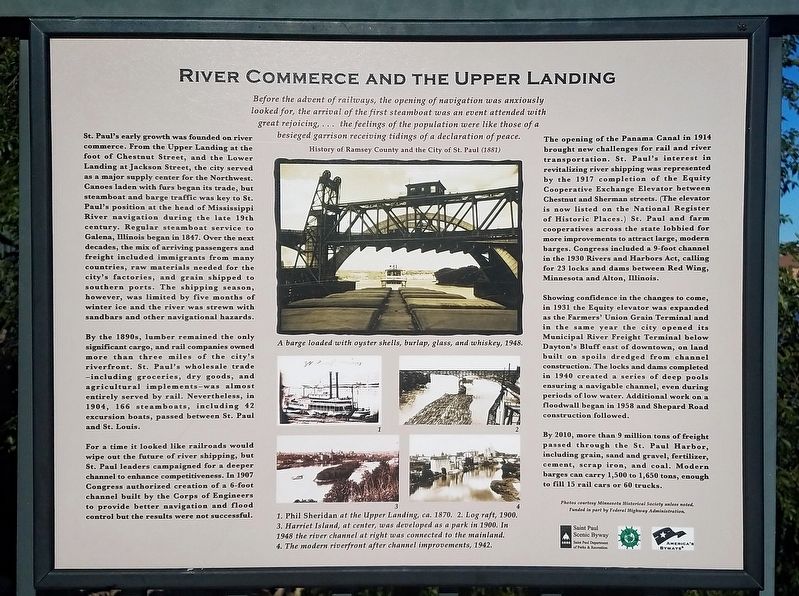 River Commerce and the Upper Landing Marker image. Click for full size.