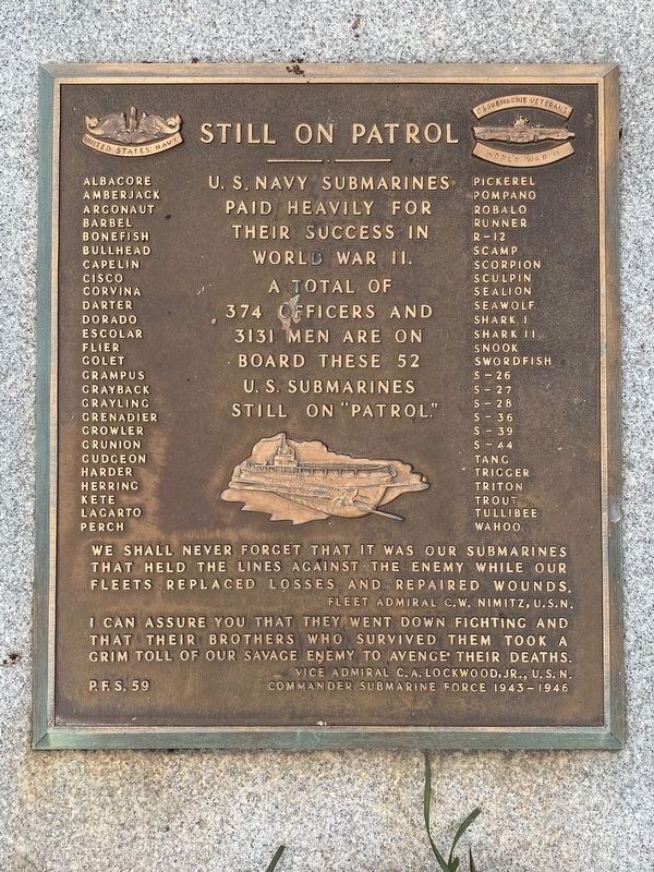 Still on Patrol Marker. Click for full size. Still on Patrol Marker image. Click for full size.
