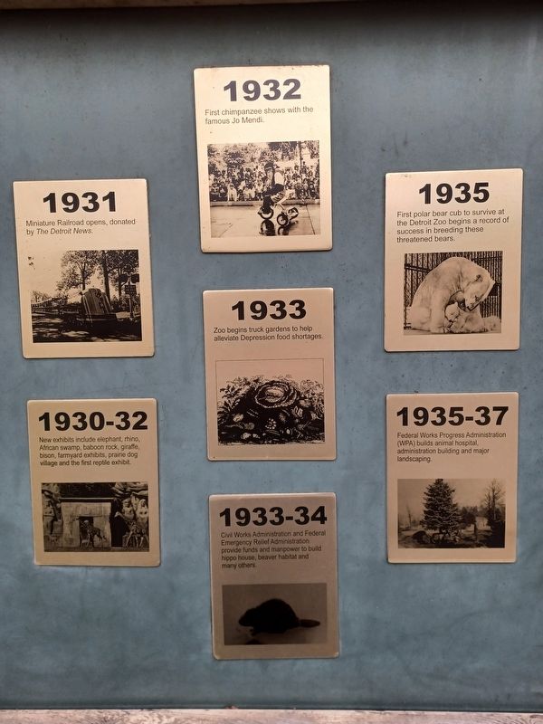 The History of the Detroit Zoo Marker (1931-1937) image. Click for full size.