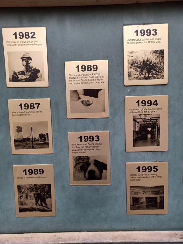 The History of the Detroit Zoo Marker (1982-1995). Click for full size. The History of the Detroit Zoo Marker (1982-1995) image. Click for full size.