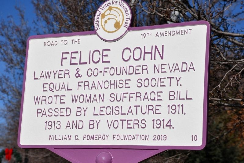 Felice Cohn Marker. Click for full size. Felice Cohn Marker image. Click for full size.