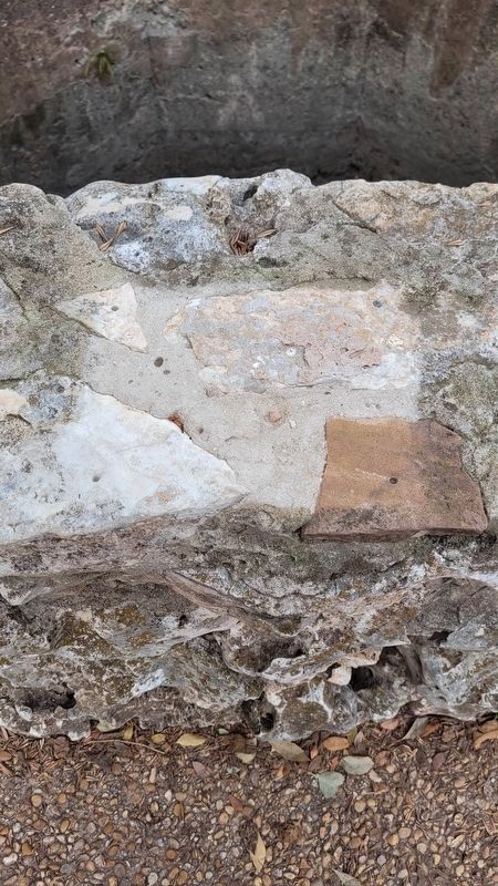 The San Antonio Spring (The Blue Hole) Marker is missing from the stone well image. Click for full size.