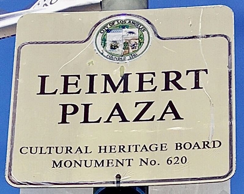 Leimert Plaza Marker image. Click for full size.