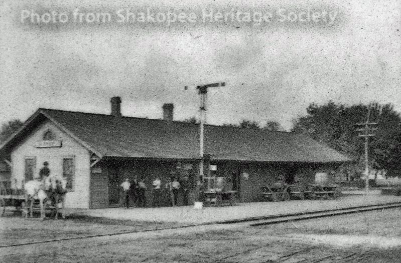 Marker detail: Shakopee Railroad Depot image. Click for full size.