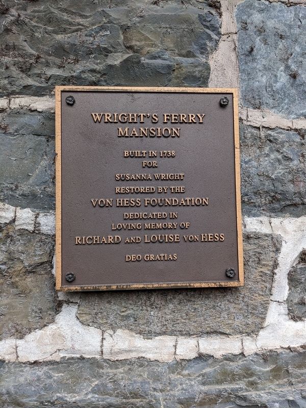 Wright's Ferry Mansion Marker image. Click for full size.