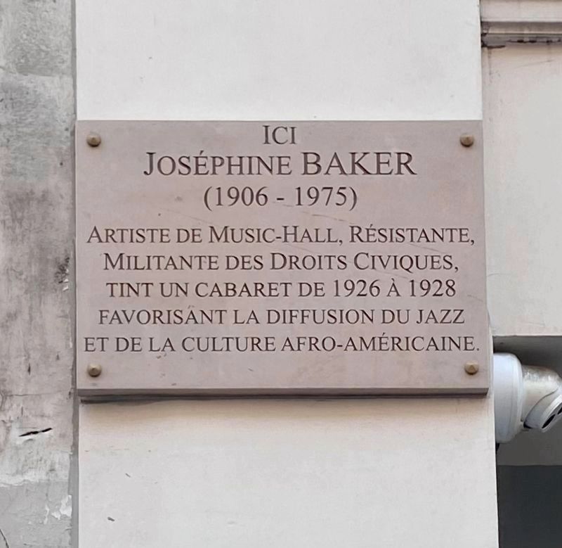 Josephine Baker Marker image. Click for full size.