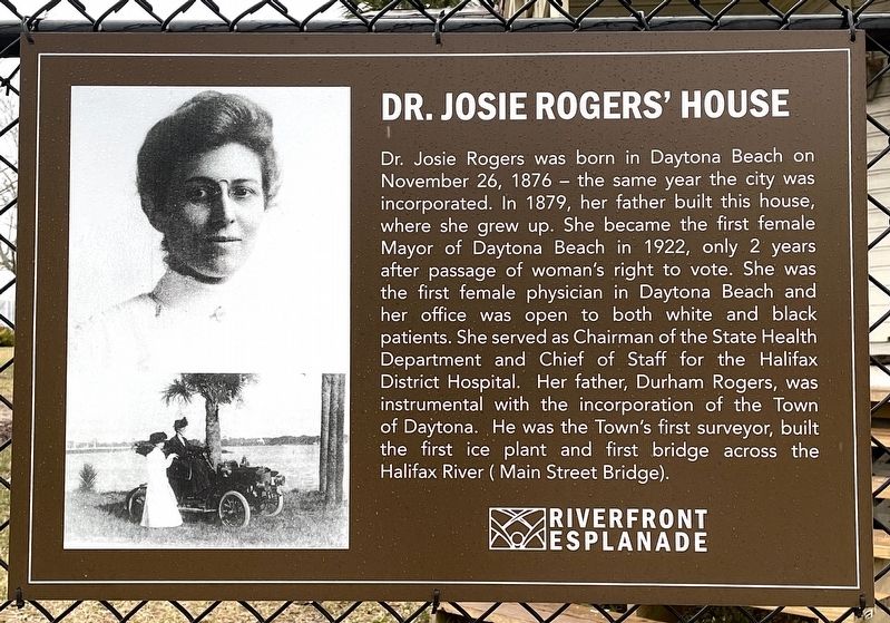 Dr. Josie Rogers House Marker image. Click for full size.