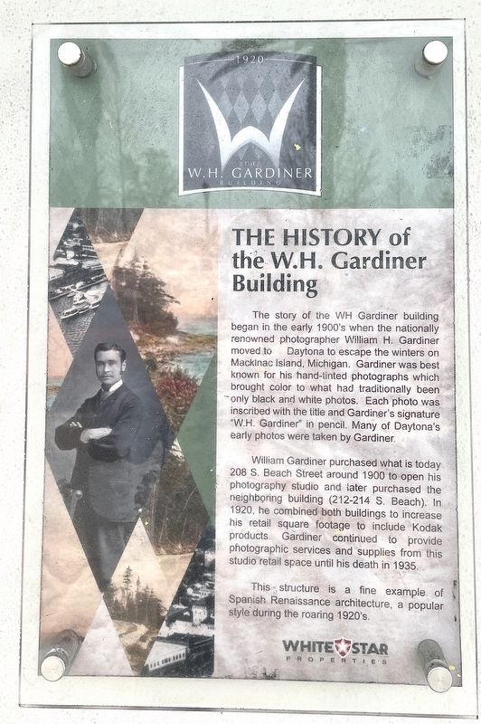 History of the W.H. Gardener Building Marker image. Click for full size.