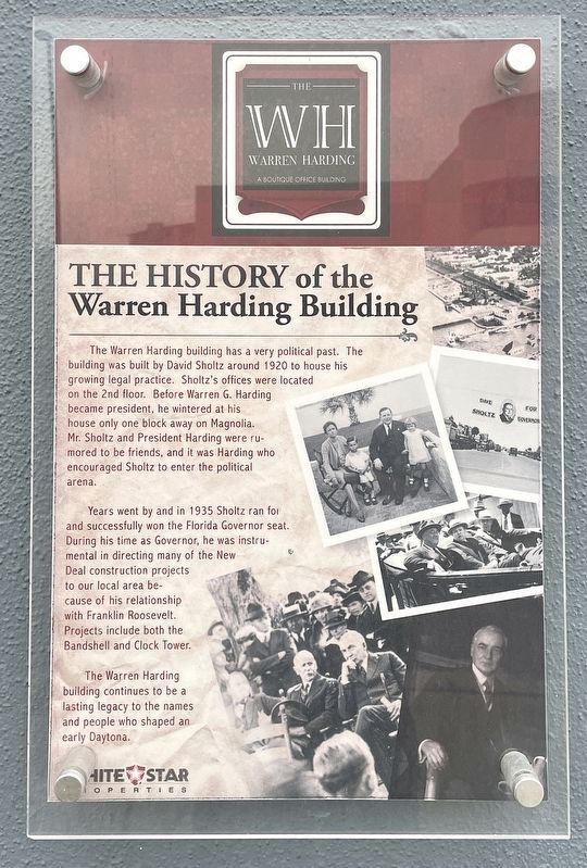 History of the Warren Harding Building Marker image. Click for full size.