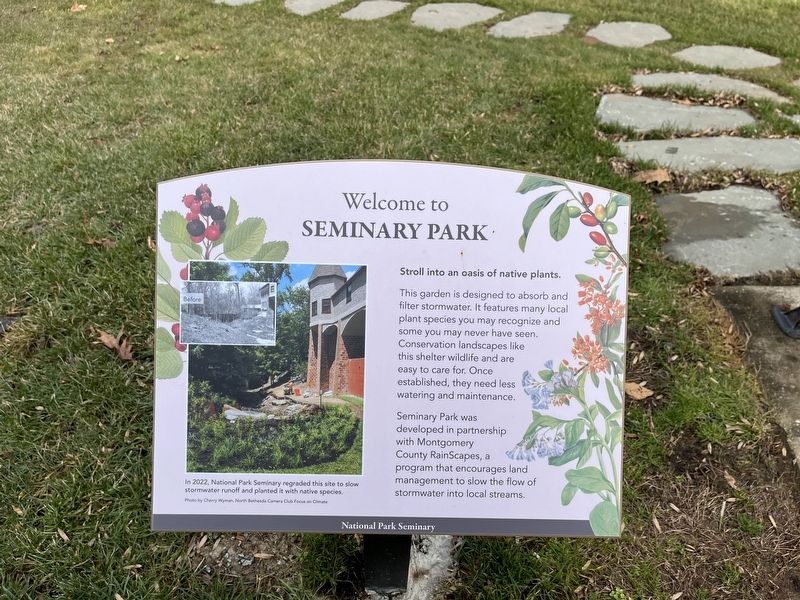 Welcome to Seminary Park Marker. Click for full size. Welcome to Seminary Park Marker image. Click for full size.