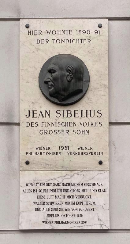 Jean Sibelius Marker. Click for full size. Jean Sibelius Marker image. Click for full size.