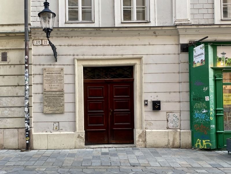 Antikvari�t Steiner / Antiquarian Bookstore Steiner Marker - wide view image. Click for full size.
