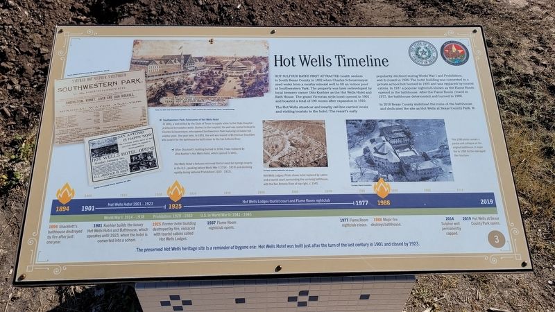 Hot Wells Timeline Marker image. Click for full size.