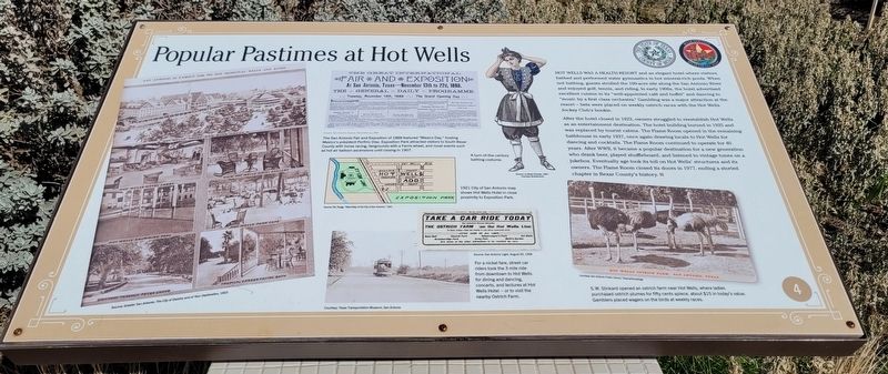 Popular Pastimes at Hot Wells Marker image. Click for full size.