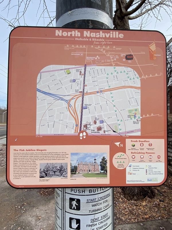 The Fisk Jubilee Singers Marker. Click for full size. The Fisk Jubilee Singers Marker image. Click for full size.