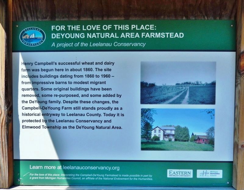 DeYoung Natural Area Farmstead Marker image. Click for full size.